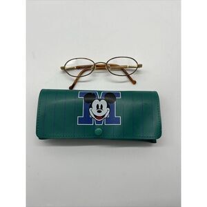 VTG Marchon DISNEY 120 Kids Eyeglasses Sunglasses Round Frames & Green Blue Case